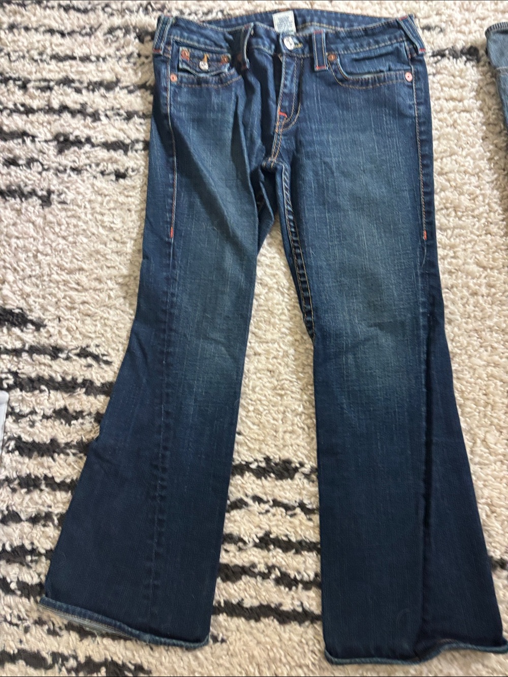 True Religion Women's Dark Blue Flare Jeans